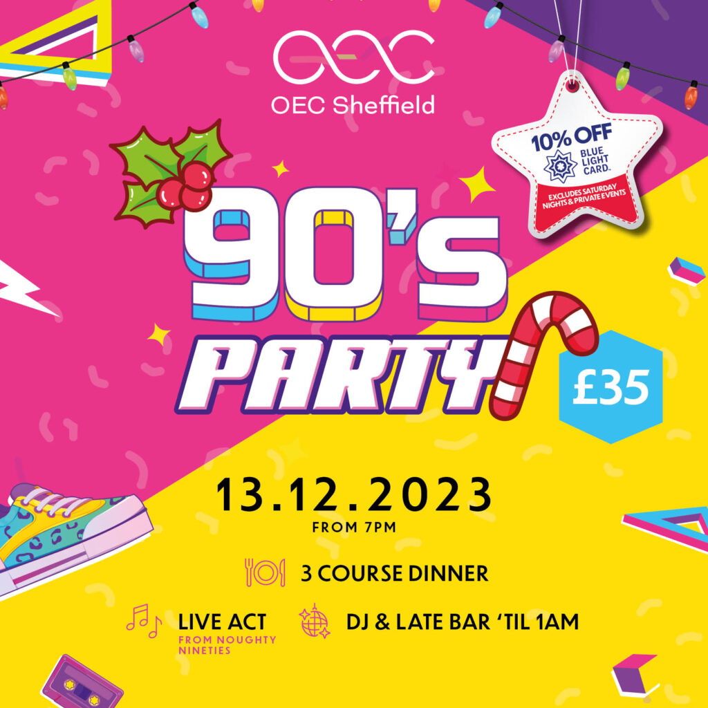 90’s Christmas Party - 90's Party Night - OEC Sheffield