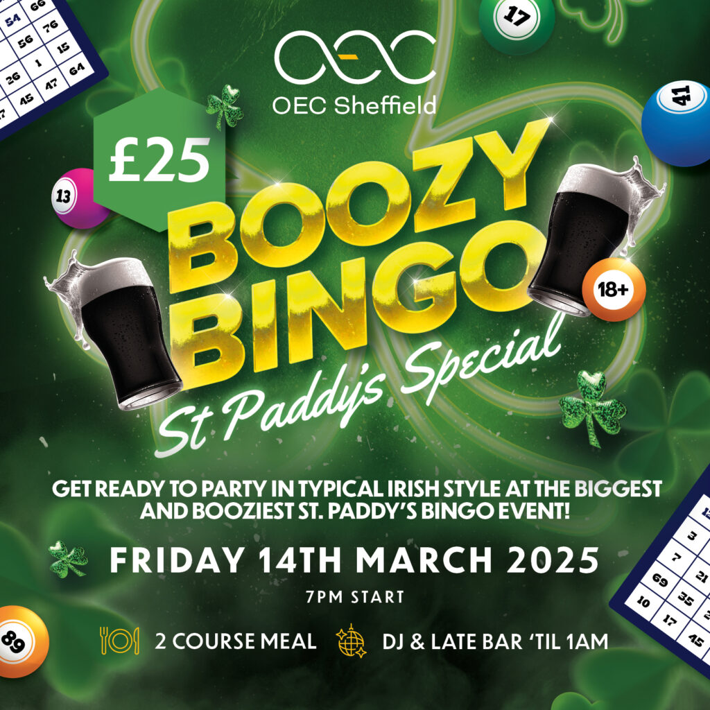 Big Irish Boozy Bingo - OEC Sheffield