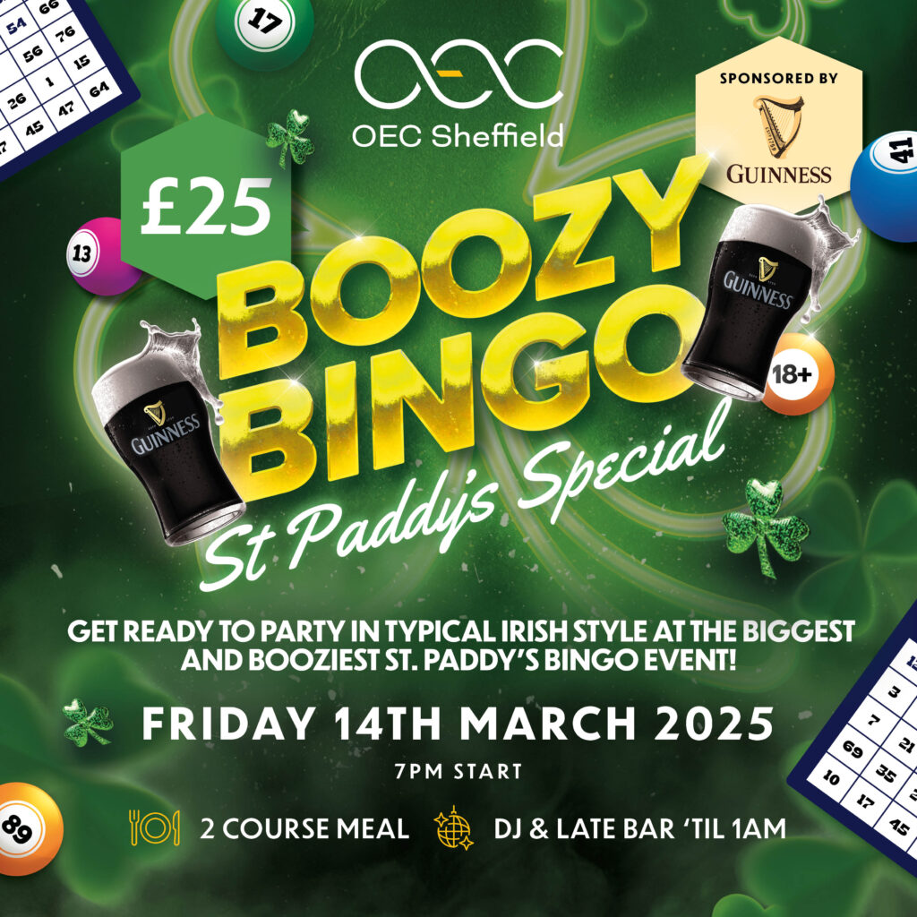 Big Irish Boozy Bingo - OEC Sheffield