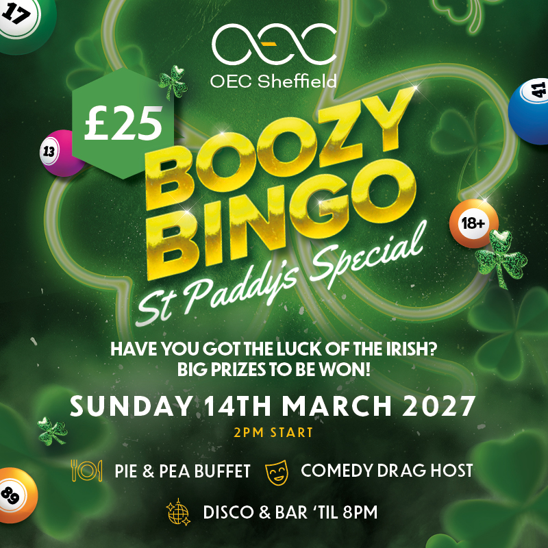 Boozy Bingo: St Paddy's Special - OEC Sheffield